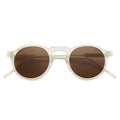 Luxury Brand Mazzucchelli Acetate Sunglasses Retro Round UV400 Polarized Glasses for Men Women in Clear or Brown Frame Color