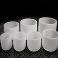6-12 Inches 7pcs Pack Fashion Natural Crystal Frosted clear Singing Bowl Crown Crafts Set Sound Healing Quartz Instruments