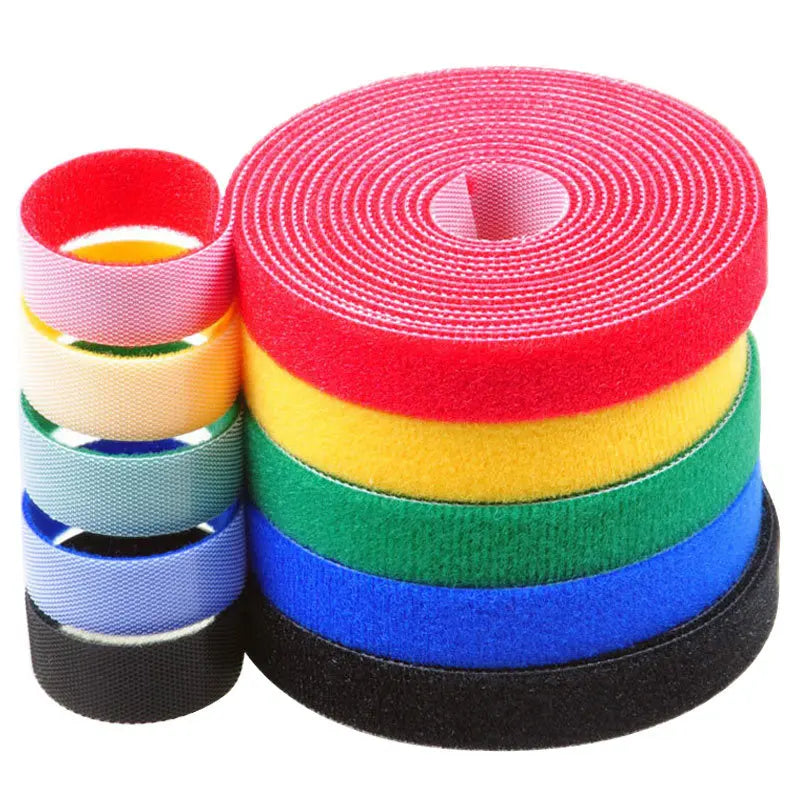 Custom Wire Harness Nylon Back to Back Hook and Loop Adjustable Velcro Tape Self-adhesive Double Side Hook and Loop Tape