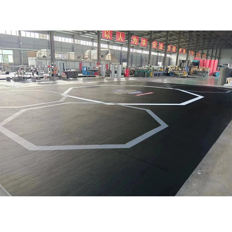 Tatami Smooth Pvc Vinyl Surface XPE Bonded Foam Rol Lmat Vinyl Surface Wrestling Roll Out Mats