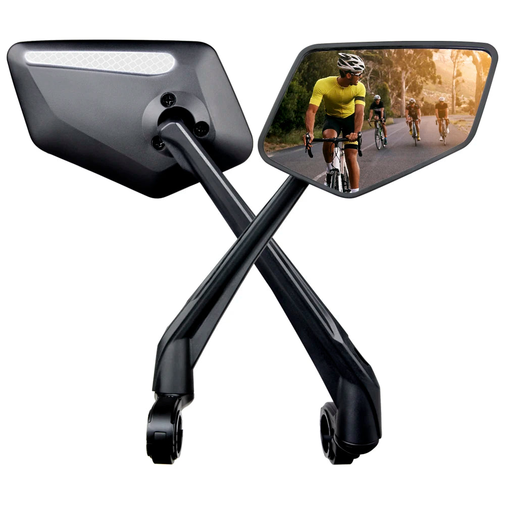 Upgraded Anti-Shake Convex Glass Bike Mirror Rear View Motorcycle Side Mirror Bike Universal for Handlebar