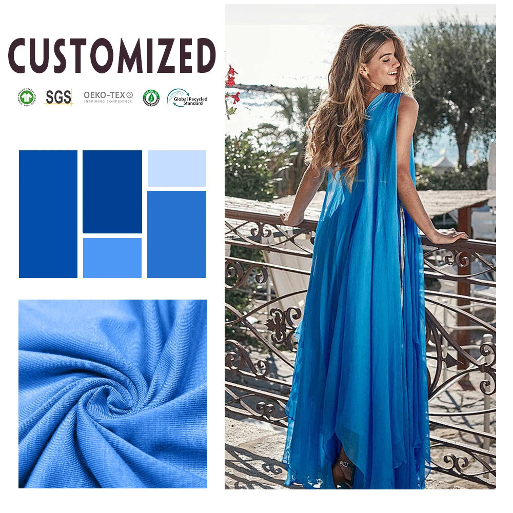 OEM&ODM Custom Fabric Bamboo 220Gsm 95% Bamboo 5% Spandex Bamboo Fiber Fabric for Garment