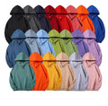 logo Custom Solid Color Blank Sweater Brand Couple Wear Multi-color Fleece Pullover Hooded Sweater Men