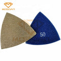 3 Inch Triangle Electroplated Diamond Polishing Pads for Corner Edge