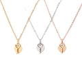 Love Key Couple Stainless Steel Necklace with Titanium Steel Design Choker Shinny Square Pendant Fashion Jewelry for Women Men
