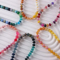 2025 Wholesale Custom Women Rainbow Gemstone Beaded Gold Chain Choker Natural Stone Necklace