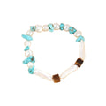 Unisex High Quality Turquoise Stone Beaded Handmade Natural Irregular Shell Elastic Conch Geometric Patterned Party Gifts
