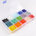 Rondelle Beads Faceted Crystal Beads for Jewelry Making Multi Mixed 15 Colors Plastic Box Set 6mm Glass Bead