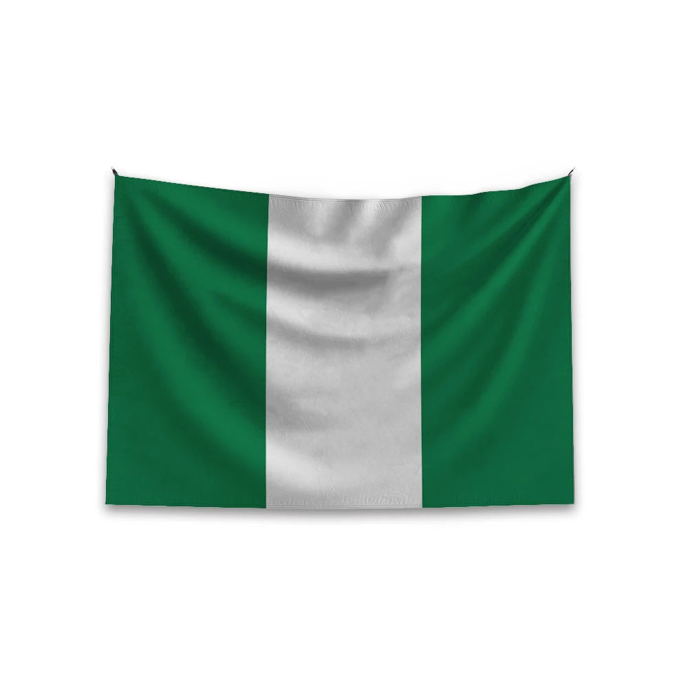 High Quality 3x5 ft 100% Polyester Nigeria Flag Promotional Wholesale Heat Resistant Custom Digital Printing Cheap