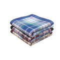 Bulk Wholesale 17*17 Inches 3-Pack Checked Hankies Elegant Pattern Assorted Colors Soft Yarn Dyed Cotton Handkerchiefs Men Gift