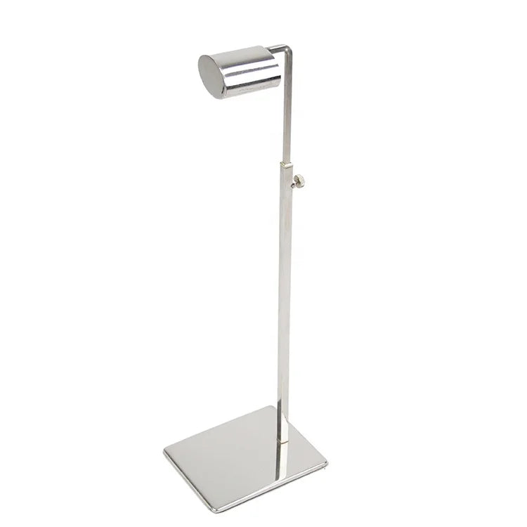 OEM New Style Silvery Metal Stainless Steel Adjustable  Retail Shop Couture Toggery Handbag Hanger Stand Holder