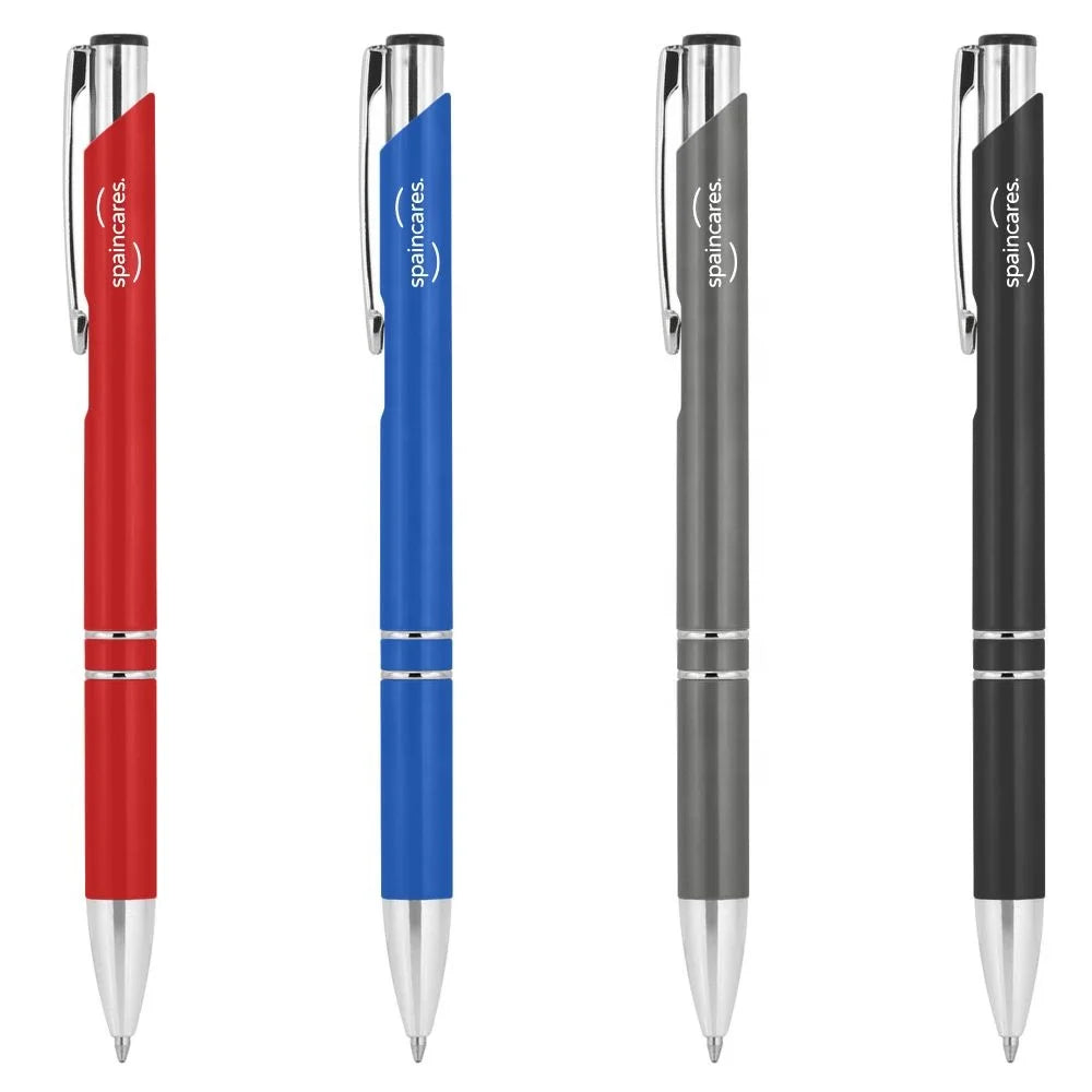 Wholesale Popular Promotional Gift Matt Finished Barrel Aluminum Push Action Ball Point Pen Good for Custom Logo MTP027