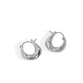 925 Sterling Silver Trapezoid Huggie Hoops Earrings High-Polished and Gold-Plated Trendy Style for Women for Weddings