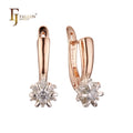 FJ Fallon Fashion Jewelry Earrings Plated in 585 Rose Gold Two Tone Brass Based