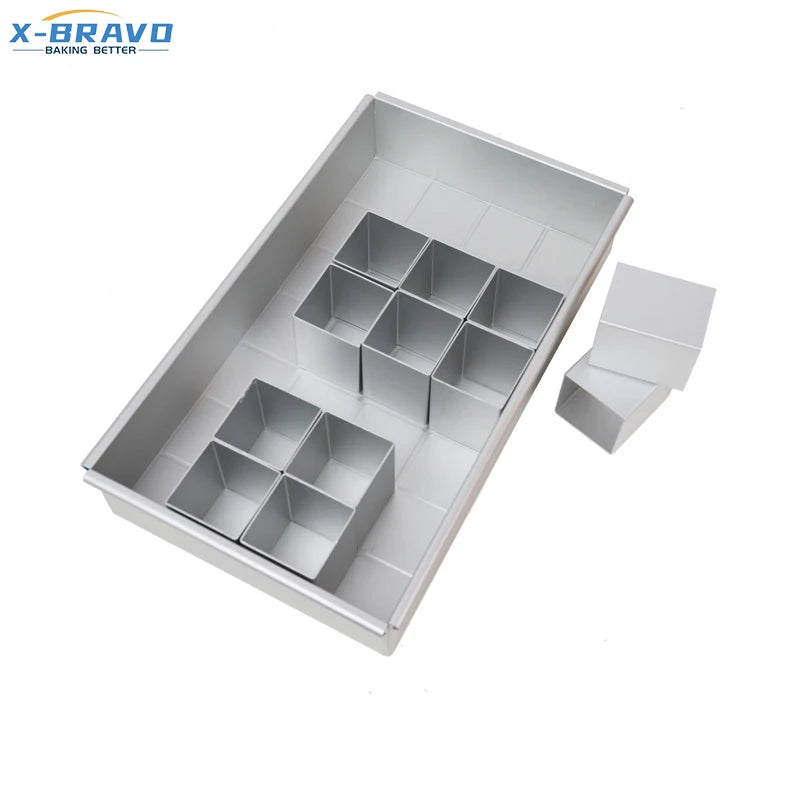 Numbers Monogram Shaped Cake Pan Rectangular Mould Movable Type Cake  Baking Tools Non-stick Aluminum Alloy Anodized Cake Mold