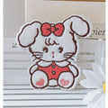 Stock Self Sticker Kawaii Embroidery Eco-Friendly PVC Cartoon Furry Rabbit Cat Bear Patch for Bag Phone Case Decoration