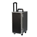 Custom Manufacturer Professional Aluminum Jewelry Display Trolley Case Velvet Lining Lock Closure Impact Resistant Design Wheels