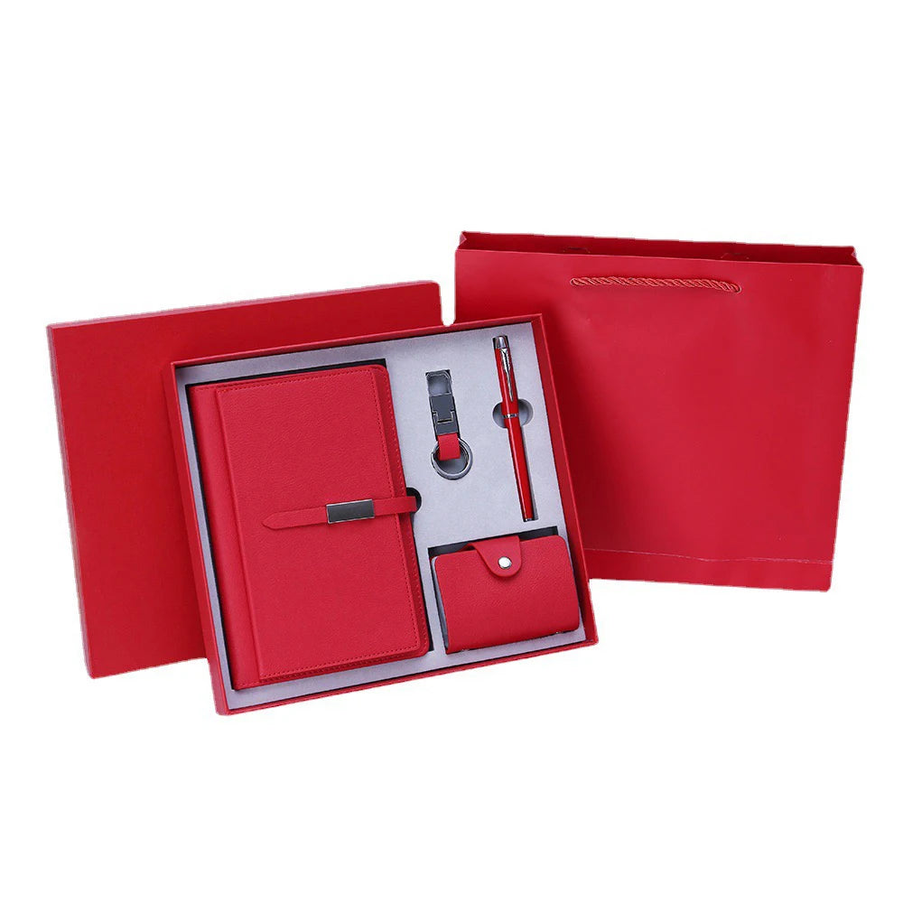 Huatong Printing LOGO 2025 Hardcover Line Journal Box Sets A5 Diary Planner Journal Notebook Gift Set With Pen Cup Packing