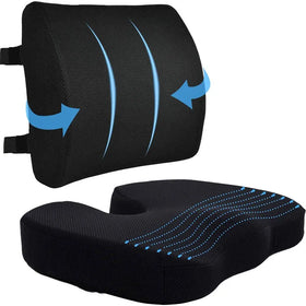 Wholesale Seat Cushion Lumbar Support Pillow for Office Chair Memory Foam Chair Cushion for Sciatica