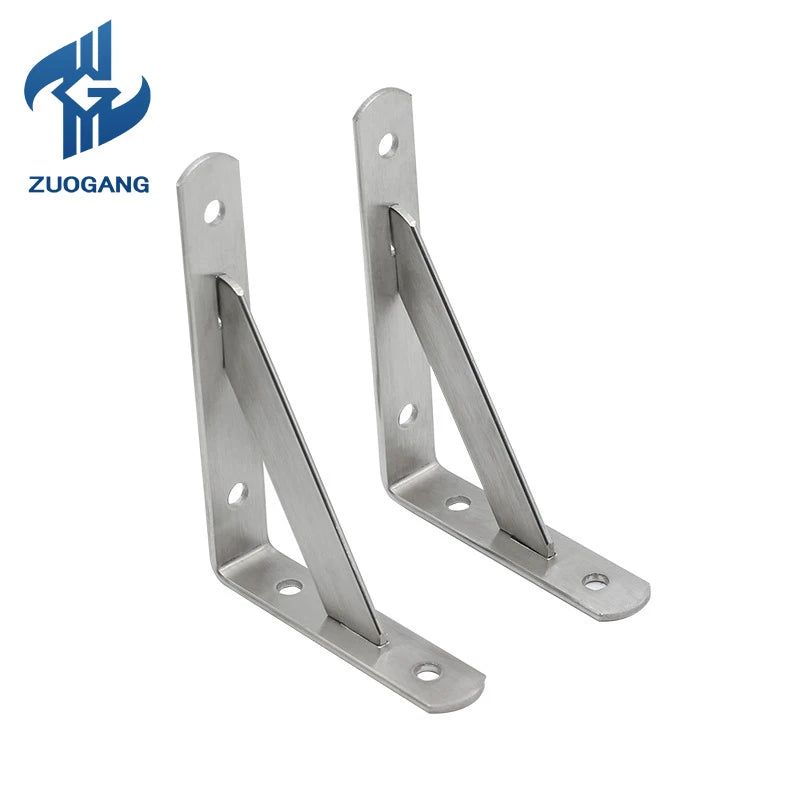 Zuogang 2 PCS 4 Inch to 20 Inch Wholesale Cast Iron Brackets Metal Wall Shelf Steel Adjustable Detachable Brackets
