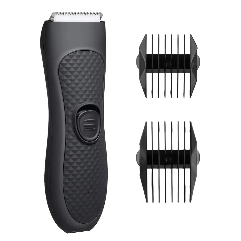 Manufacturer's New Design Patented Men's Electric Body Groomer Rechargeable Waterproof Ceramic Clipper Hair Trimmer