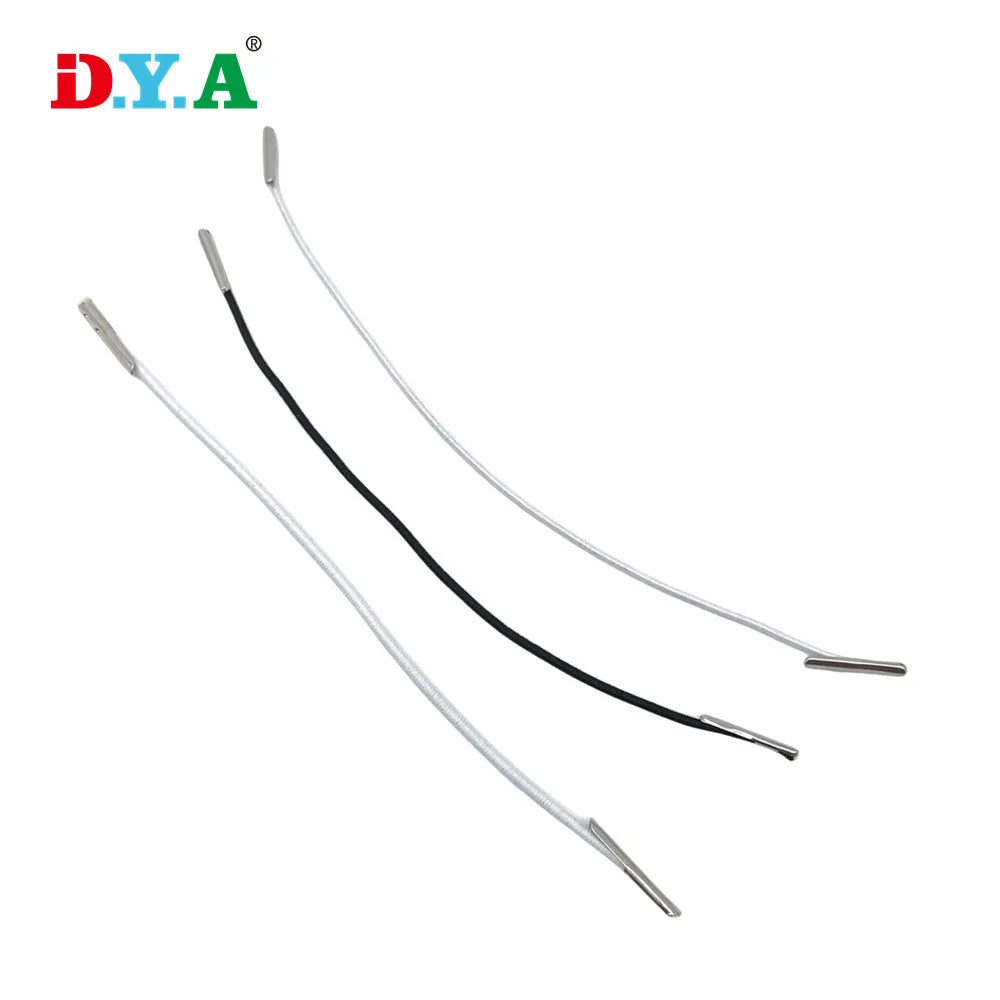 Hot Selling Customize Colored Metal Clip Ends Round Elastic Barbed Polyester Cord for Notebook Packing