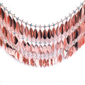 High Handmade Fringe Belly Dance Dress Accessories Rose Gold Navette Alloy Crystal Rhinestone Sew-On Trimming for Carnivals