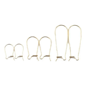 14K Gold Filled Kidney Ear Wire GF Hook for Jewelry Findings Making Handmade DIY Earrings Accessories