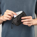 Custom Mini RFID Blocking Polyester Wallet Card Holder for Holding Coins and Credit Cards