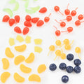 Cute New Simulation Food Artificial Cherries Orange Beans Resin Miniature Art Flatback Cabochon DIY Decorative Craft