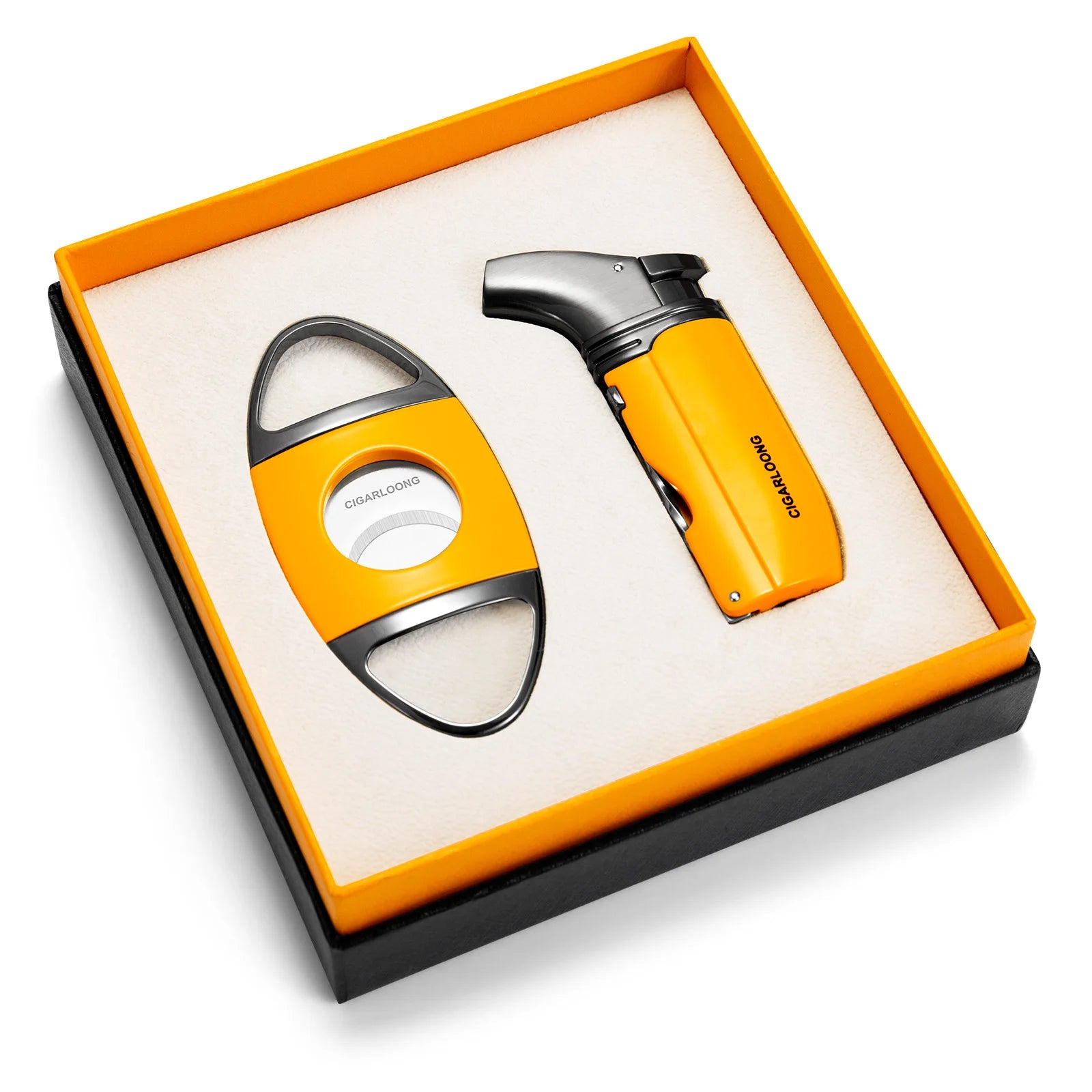 CIGARLOONG Multifunctional Lighter Drill Needle Portable Zinc Alloy Stainless Steel Sharp Cigar Cutter 2-Piece Cigar Accessories