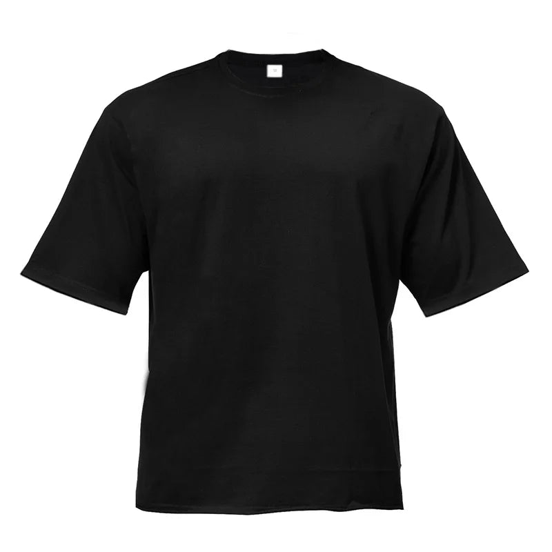 Breathable Everyday Wear Oversized Streetwear Short O-Neck Branded Tshirt for Men