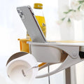 Multifunctional Plastic Cup Holder Storage Rack Home Office Desk Organizer Standing Type Installation Side Clip Cup Desk Holder