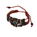 Bohemian Style Multi-layer Eyes Leather Knitting Bracelets Charm Women Men Gifts KIB114