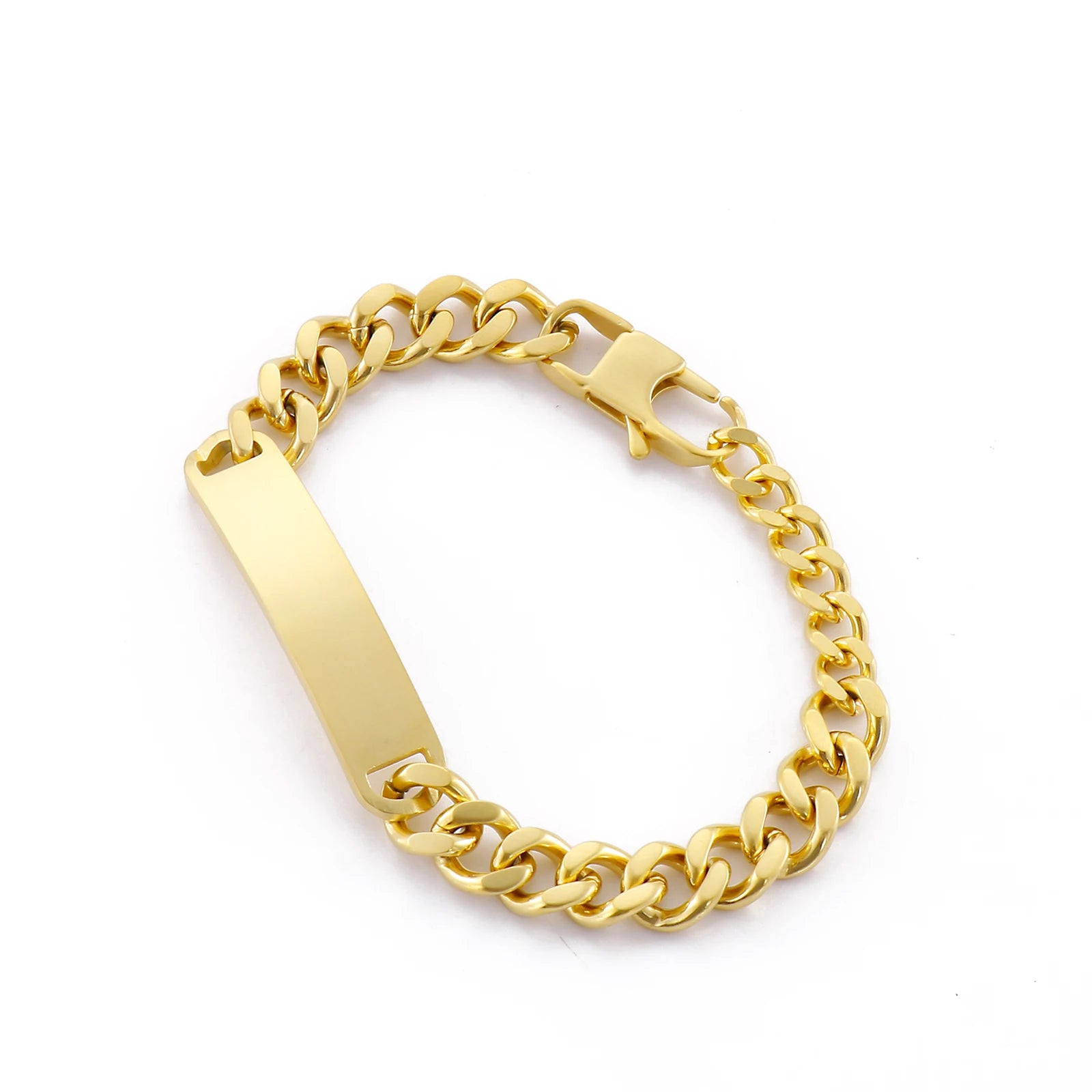KALEN Punk 18K Gold Plating Woven Bracelet Men Stainless Steel Jewelry Bracelets