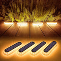 4 Pack Ip68 Waterproof Solar Step Lights LED Solar Stair Lights Outdoor Step Lights for Hallway Path Doorway Garage Doorway