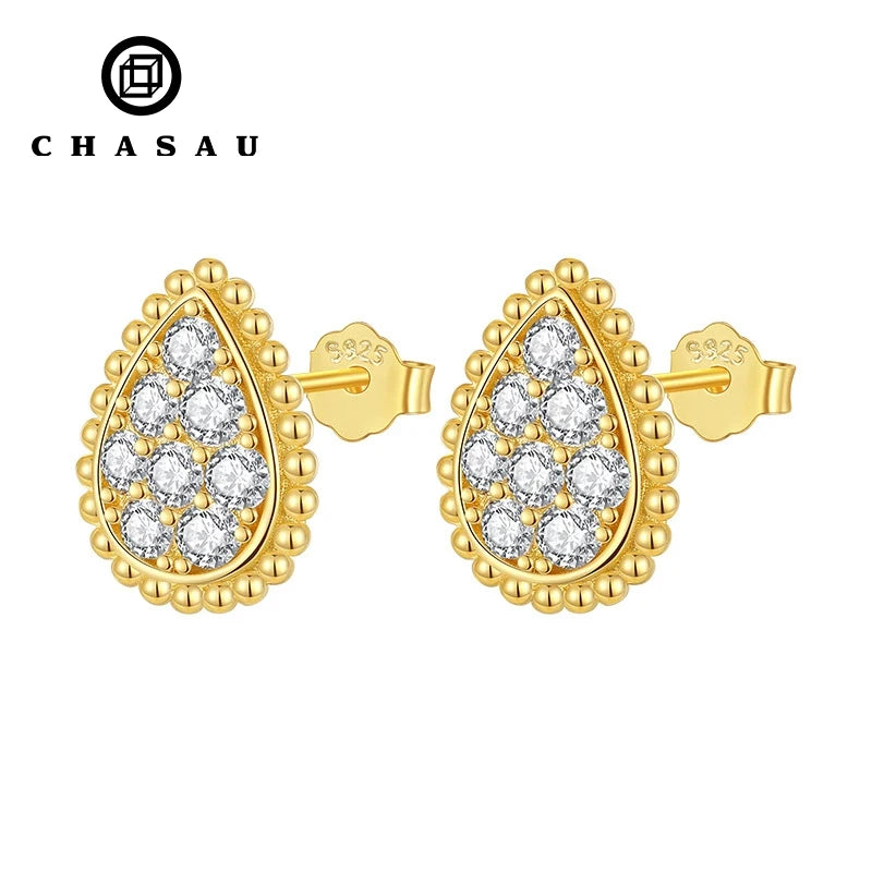 Original Design New Style 925 Sterling Silver 2.5mm 0.06 Carat Little Drops Moissanite Earrings Studs for Men Women