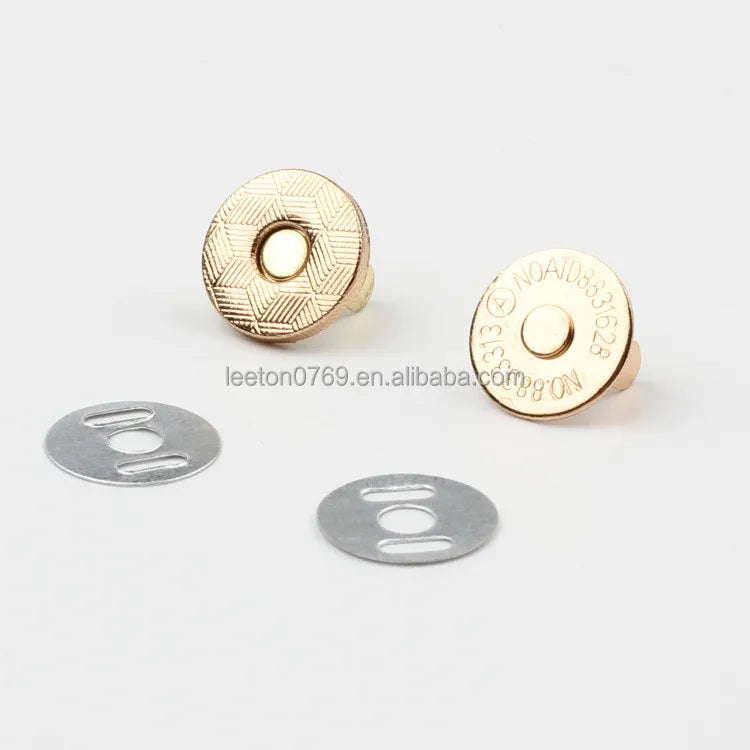 Stock supply 5 colors  14 x 2mm ultrathin and strong magetic fastener for bags and garments