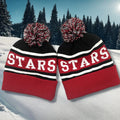 OEM Factory Pompom Jacquard Beanie Fleece Lined Acrylic Knitted Hat Warm Winter Cap for Outdoor Skiing Custom Logo Beanies Cheap
