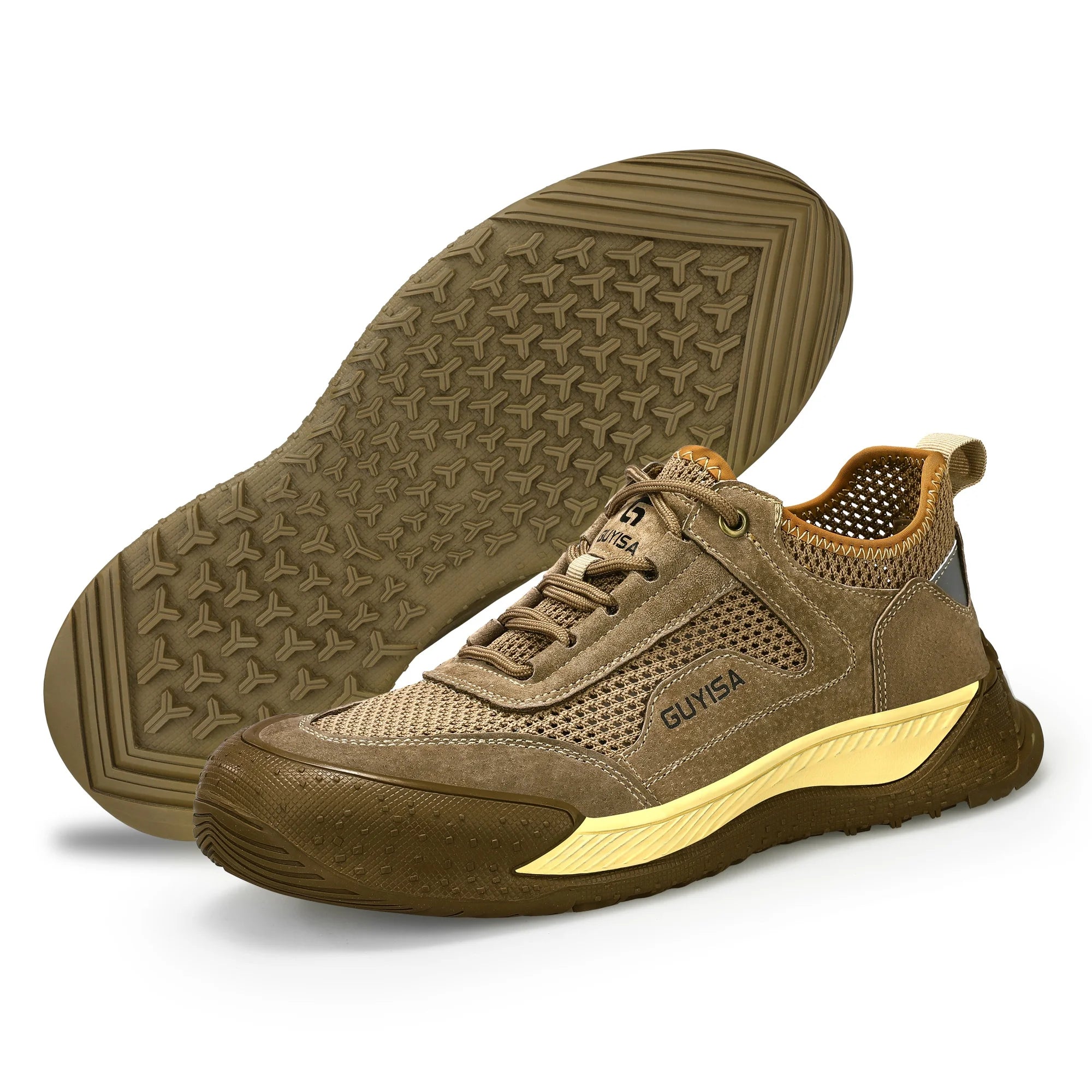 GUYISA Lightweight Anti-Slip Anti-Smash Work Safety Shoes for Men Quality Guaranteed for Summer and Autumn