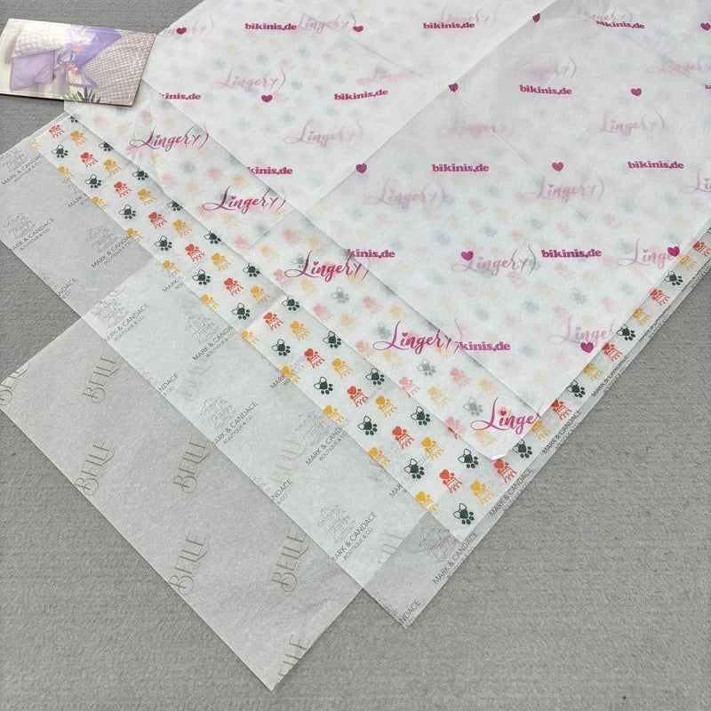 Custom Logo Silk Tissue Paper Packaging Clothes Personalized Clothing Valentine Wrapping Paper Roll Christmas Bouquet