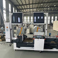 Ultra Wide 45 90 Degree Range CNC Double Head Miter Cutting Saw PVC UPVC Aluminum Window Door Profile Automatic PLC Motor Core