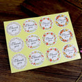 120pcs Per Pack Small Fresh Thank You 4 Color Flower Sealing Stickers for Handmade Products Package Label