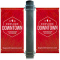 Street Light Pole Double Sided Banner With Brackets and Pole