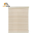 Manual Double Layer Zebra Roller Blinds Built-in Anti-UV Waterproof Polyester 100% Blackout Easy Clean Day/Night Window