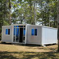Expandable 20ft 40ft Steel Sandwich Panel Container Houses Villa Tiny House Prefab Modern Spaceship-Like Design Kitchen Living