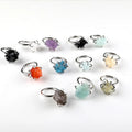 G1560 Best Selling Adjustable Finger Rings Jewelry Amethyst Crystal Stone Ring