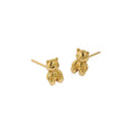 Korean Cute Design S925 Sterling Silver 18k Gold Plated Mini Bear Stud Earrings for Women EB119