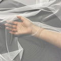 White 63\" Thick Hexagon Air Mesh Fabric Knitted Polyester Tulle Used for Girl's Garments with Pattern Design in Stock