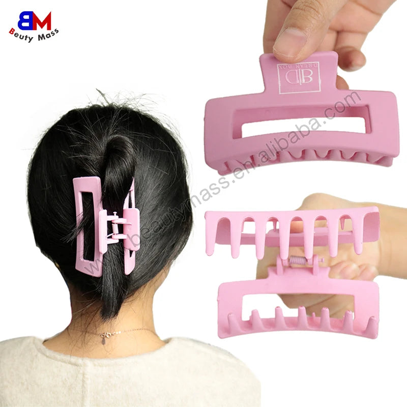 Wholesale Custom Hair Claw Clips With Logo Barber Salon Plastic Ladies Shark Clips Hair Accessories